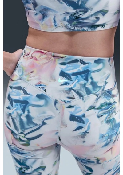 Nike Universa Women's Artist Collection High-waisted 20.5cm Biker Shorts Yüksek Bel Spor Şort Tayt Yeşil