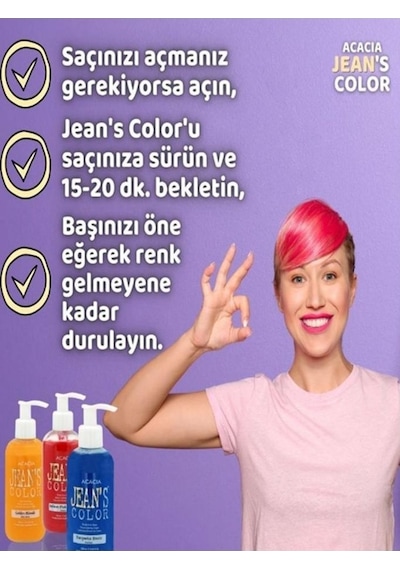 Acacia Jean's Color Amonyaksız Saç Boyası 2 x 250 ML Vişne