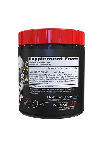 Insane Labz Psychotic Preworkout Cotton Candy 35 Servis Aromalı