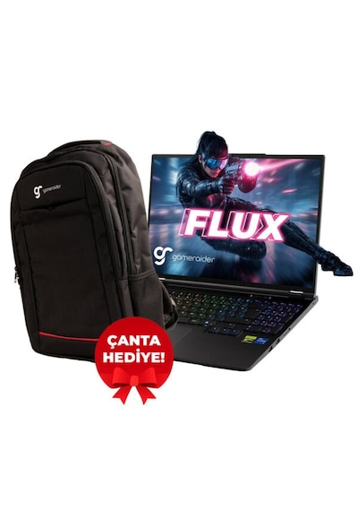 Gameraider Flux GR16 i7-14650HX 32 GB 1 TB SSD 8 GB RTX5060 16" Free Dos Dizüstü Bilgisayar