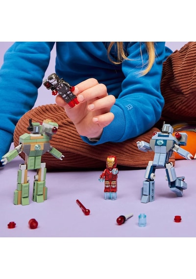 LEGO® ǀ Marvel Iron Man ve War Machine, Hammer İnsansız Hava Araçlarına Karşı 76320 -7 Yaş ve Üzeri Çocuklar için Oyuncak Yapım Seti (204P)