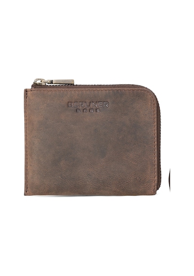 Berliner Bags Mark Deri Bozuk Para Cüzdanı Unisex Mini Cüzdan Küçük Boy Vintage Espresso
