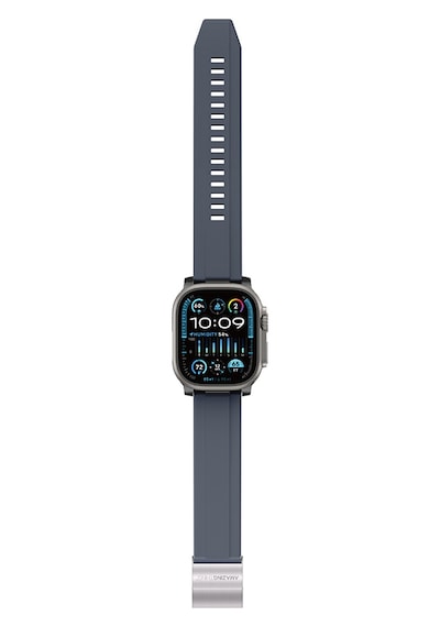 Apple Uyumlu Watch  Seri 10-11 46mm Kordon 2/3/4/5/6/se/7/8/9 44-45-49mm Kordon Titan Chrono Magnetik Silikon Kordon