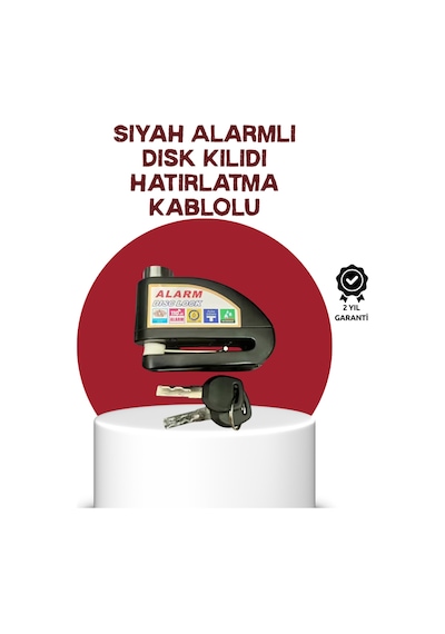 Güvenlik Sensörlü Alarmlı Disk Kilidi Motosiklet Ve Bisiklet İçin Çok Renkli