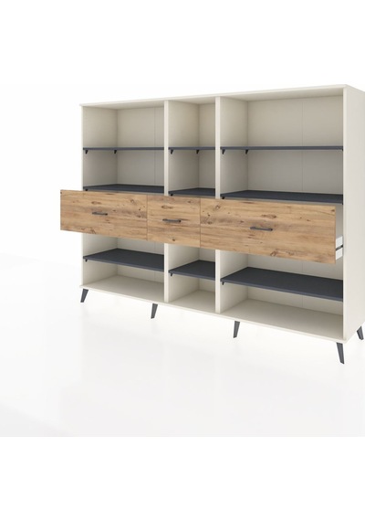 Hyperion Dolap 9 Raflı 3 Çekmeceli 220x44x163 Aytaşı-antrasit/çam Antrasıt/atlas Çam - Aytası Hyperion Dolap 9 Raflı 3 Çekmeceli 220x44x163 Aytaşı-antrasit/çam Antrasıt/atlas Çam - Aytası