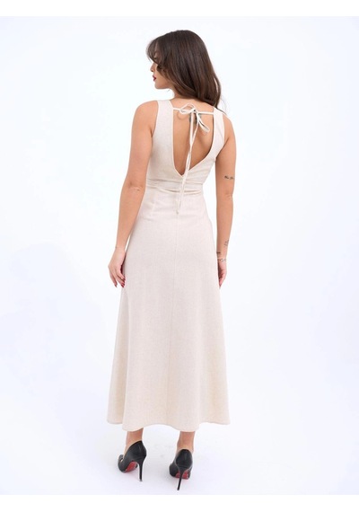 Valensdesign 7124 Elbise-bej