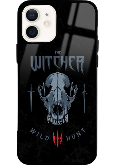 Apple Uyumlu iPhone 12 Witcher 3 Wild Hund Tasarımlı Glossy Telefon Kılıfı Siyah