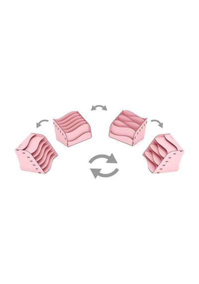 Masaüstü Organizer Evrak Rafı 6 Renk Pembe - 114808291 Pembe