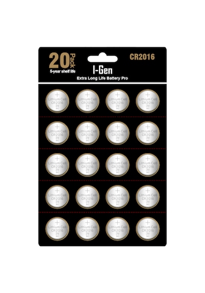 I-Gen CR2016 Pil 20'li Paket  Lityum Düğme Pil 3V 2016
