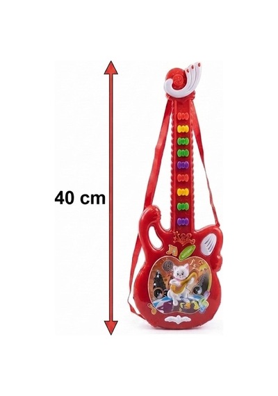 Minik Müzisyenler İçin Işıklı Ritim Ve Melodi Bir Arada Eğitici Ve Eğlenceli Oyuncak Gitar