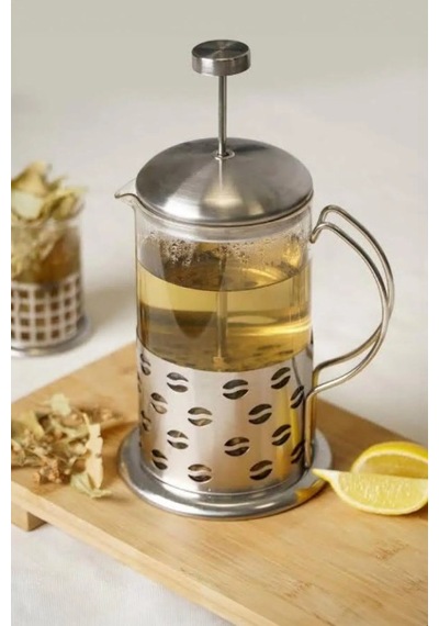 800 Ml Bitki Çayı Demleme Kupası Süzgeçli Çay Ve Kahve Kupası French Press Şeffaf