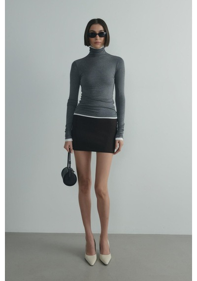 Suud Collection Füme Boğazlı Body