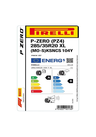 Pirelli 285/35 R20 104Y XL P-Zero Pz4 Mo-S Ks Pncs Yaz Lastiği 2024