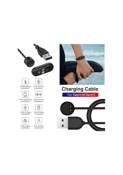 Xiaomi Mi Band 5 Mi Band 6 Mi Band 7 Usb Şarj Cihazı Kablosu - 100cm