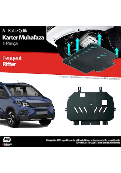 S-dizayn Peugeot Partner Rifter Çelik Karter Muhafaza Koruma 2019 Üzeri A+ Kalite