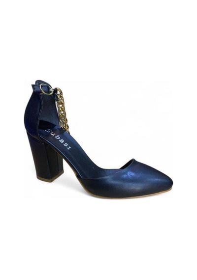 Cihanshoes Siyah Cilt 8.5'cm Topuklu Kadın Ayakkabı 36-37-38-39-40