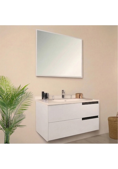 Kobos Eylül 100 Cm Banyo Dolabı Seti Bianco Beyaz Kobos Eylül 100 Cm Banyo Dolabı Seti Bianco Beyaz