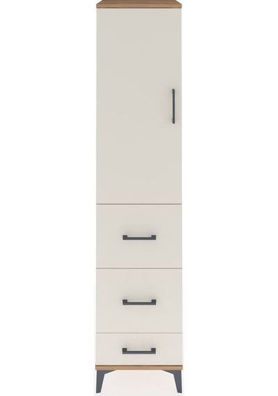 Hyperion Dolap 3 Raflı 3 Çekmeceli Tek Kapaklı 44x44x195 Çam-... Çam