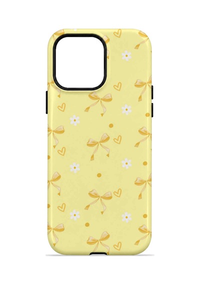 Velvoria Valestra Butter Daisy Bows Apple iPhone Uyumlu 14 Pro Magsafe Koruma Kılıfı Valestra Magline - Butter Daisy Bows