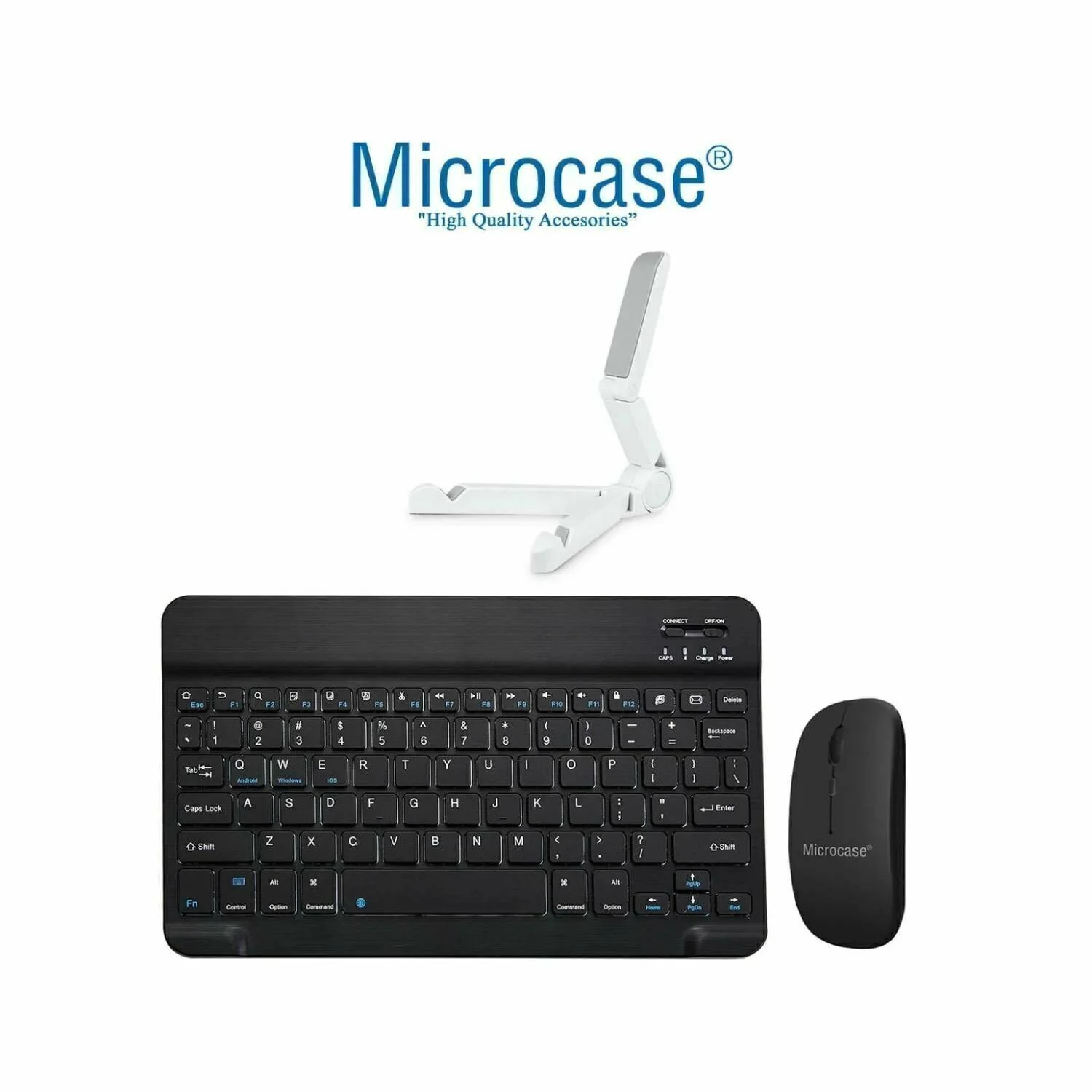 Microcase Oneplus Pad 4 13.2 İnch İle Uyumlu Bluetooth Klavye Tr Sticker + Bluetooth Mouse + Tablet Standı - Al2765 Diğer