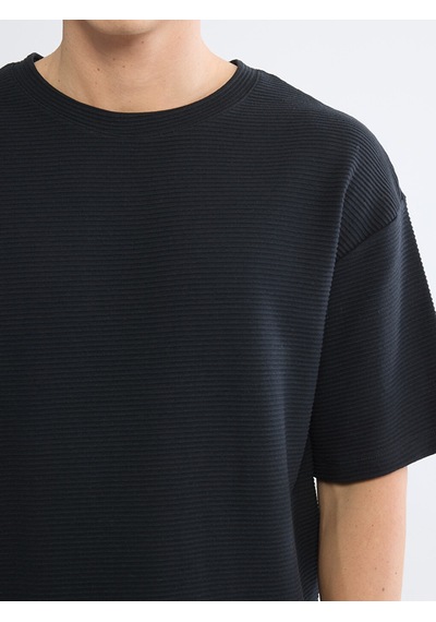 Lc Waikiki Lc Waıkıkı Siyah Oversize Fit Erkek Tişört