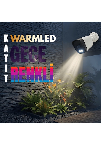Monitör Dahil 6 Kameralı Ultra Hd Ip Güvenlik Seti Sesli Kayıt - Renkli Gece Görüş - Tak Çalıştır Tam Paket