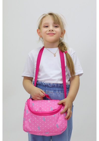 Termal Beslenme Çantası Tek Gözlü, Ayarlanabilir Omuz Askılı, Isı Yalıtımlı, Anaokulu & İlkokul Açık Pembe - Pembe