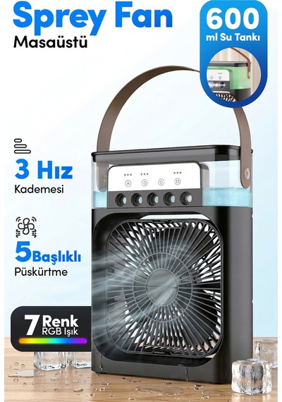 Blic Bwfn10 5 Başlıklı Buharlı Klima Fanı 600ml Su Hazneli Siyah Usb-c Şarjlı Masaüstü Air Cooler Blic Bwfn10 5 Başlıklı Buharlı Klima Fanı 600ml Su Hazneli Siyah Usb-c Şarjlı Masaüstü Air Cooler