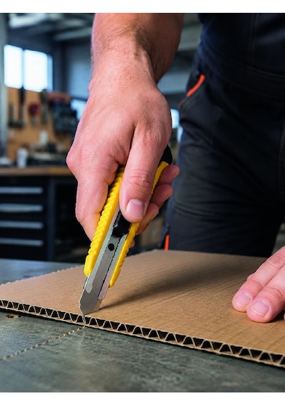 Profesyonel 5 Li Metal Falçata Seti Çelik Gövdeli Maket Bıçağı Koli Ve Karton Kesici