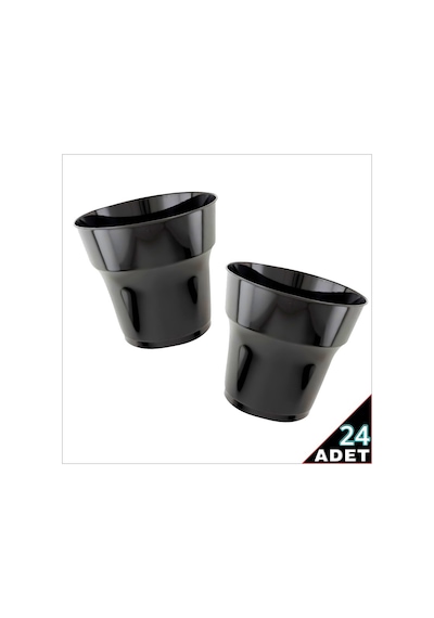 Plastik Bardak, 24 Adet - Siyah