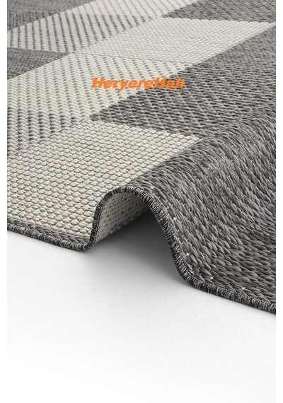 Mono Mno 01 Grey Hav Toz Vermez Kaymaz Tabanlı Şık Kilim