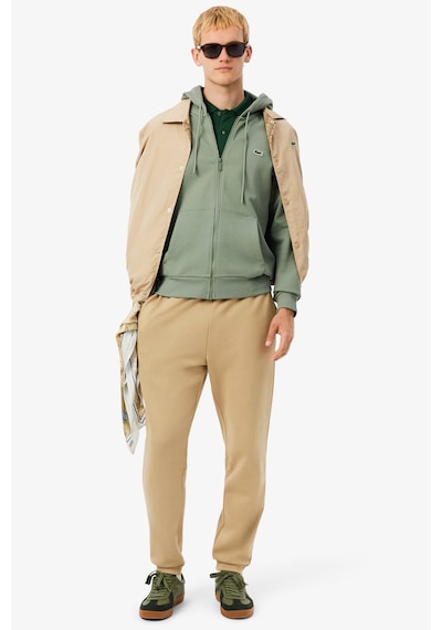 Lacoste Men's Full Zip Hoodie Sweatshirt Erkek Kapüşonlu Tam Fermuar Sweatshirt Yeşil