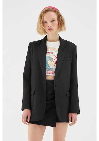 Quzu Siyah Kadın Blazer Ceket 50873