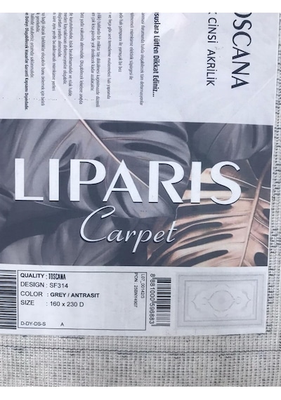 Liparis Halı Toscana 314ga Serisi Triko Akrilik Salon Oturma Yatak Odası Halısı Gri - Antrasit