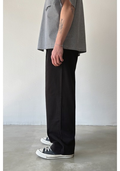 Flaw Basic Baggy Pantolon-29078 Siyah