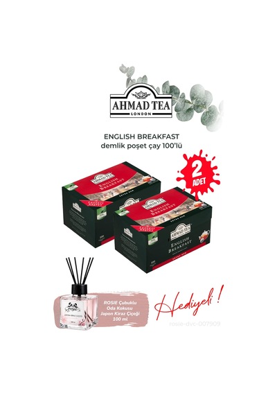 English Breakfast 100'lü Demlik Poşet 2 Paket Ve Oda Kokusu