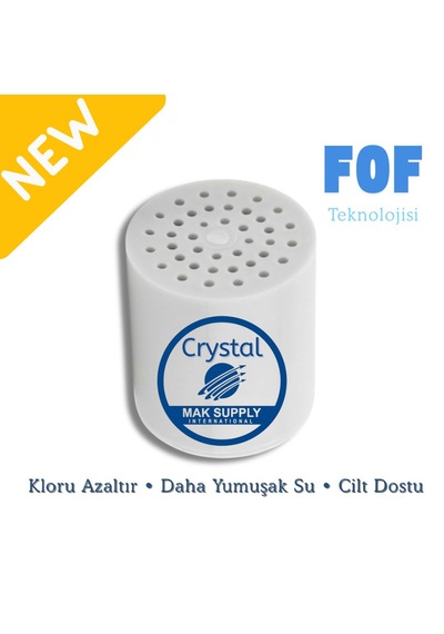 Crystal 15 Aşamalı Duş Filtrenin Yedek Kartuşu Beyaz