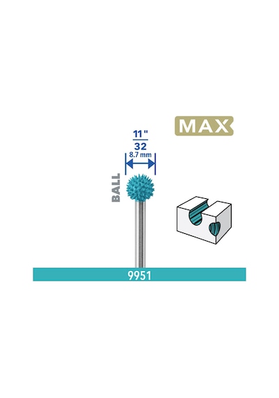 Dremel MAX Power Carving Bilye Şekilli Elektrikli Oyma Ucu - 26159951DM