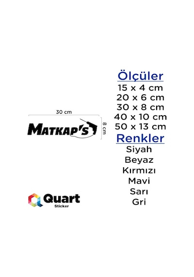Matkap'S Sticker Quarts Oto Sticker Araba Sticker
