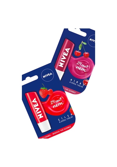Nivea 24H Çilek - Kiraz Nemlendirici Dudak Balmı