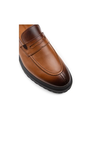 Deery Hakiki Deri Taba Rengi Loafer Erkek Ayakkabı - 01878mtbae01 Taba