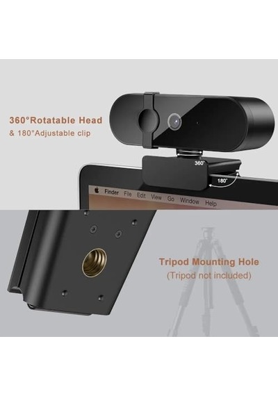 Webcam 4k Konferans Kamera Gizlilik Bandı Dahili Mikrofon Chat Görüntülü Sohbet Yayın Kamerası Hd Video Web Kamerası 813