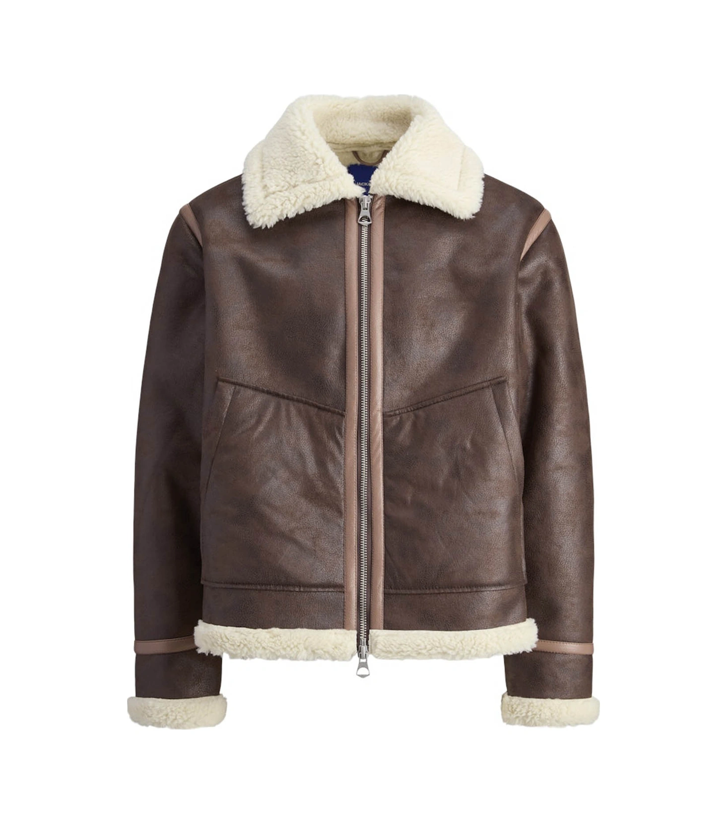 Jack & Jones Jorliverpool Aviator Kahverengi Erkek Ceket 12282948 Kahverengi