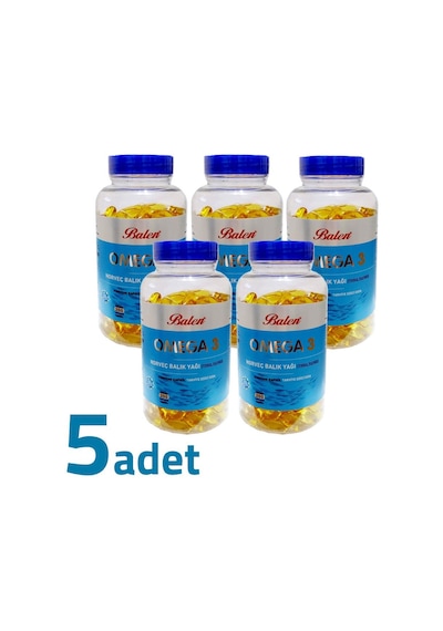 Balen Omega 3 Norveç Balık Yağı Trglsrd 1380mg X 200 Kapsül X 5 Kutu