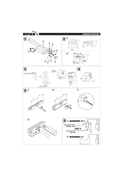 Twin Access 17 24 V. Açkı Mekanizması 35 Cm Açılır