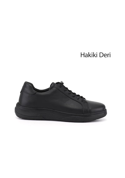 Diğer Erkek Siyah Bağcıklı Hakiki Deri Sneaker Ddma85142873