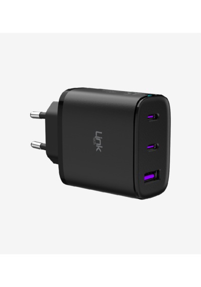 Linktech C317 45w Hızlı Şarj 2adet Type-c Girişi 1adet Usb