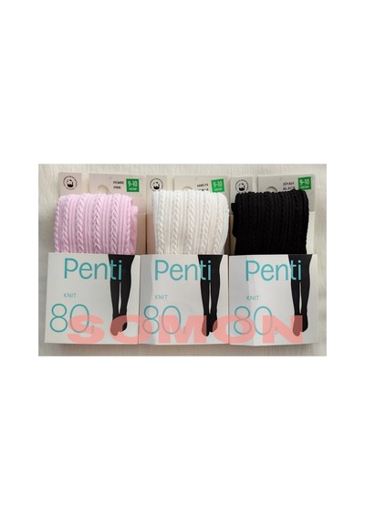 Penti 3'lü Kız Çocuk Desenli Külotlu Çorap Çocuk Kilotlu Çorap Siyah-pembe-vanılya
