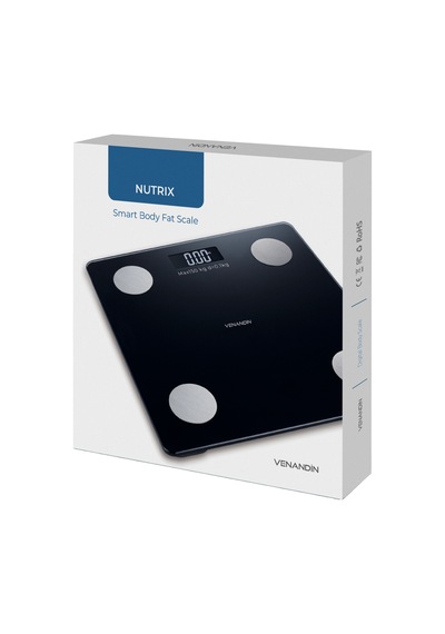 Scntx-001 Nutrix Akıllı Vücut Analiz Tartısı 150 Kg, Bluetooth Uygulamalı, 4 Elektrotlu, Lcd Ekran, 100 G Hassasiyet - Siyah