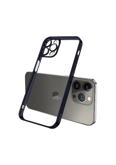 Apple Uyumlu iPhone Ally Fashion Series 13 Pro 6.1inç Kilif Renkli Kenar Lazer Çerçeveli Silikon